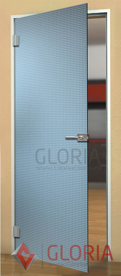 Стеклянная дверь с керамачиской печатью GlassJet серии Satin - модель Ротонда